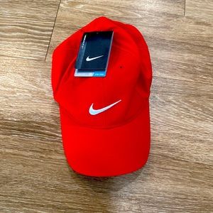 Brand new with tags red Nike Dri-Fit golfing hat